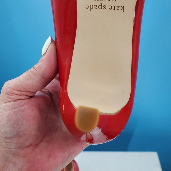 Kate Spade red patent leather pumps 7.5M - Picture 9 of 15